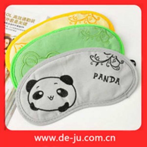 Promotion Panda Printed Plain Cotton Fabric Travelling Light Cheap Eye Masks