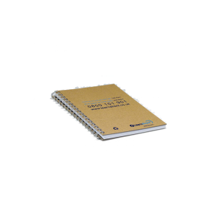 Wire Notebook A6 – Recycled Natural Board & Paper