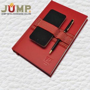Top quality leather notebook,hot selling notebook with elastic band