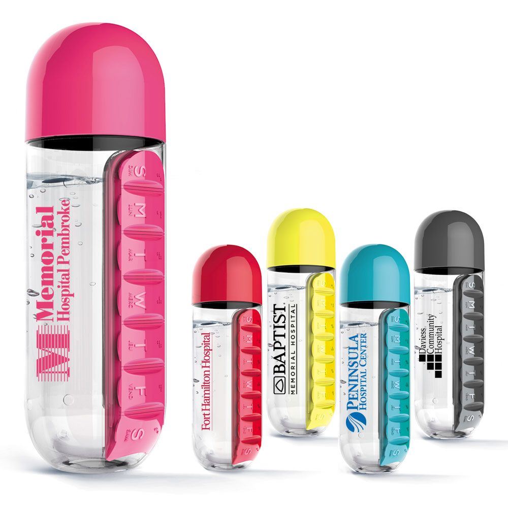 Pill Organizer Water Bottle